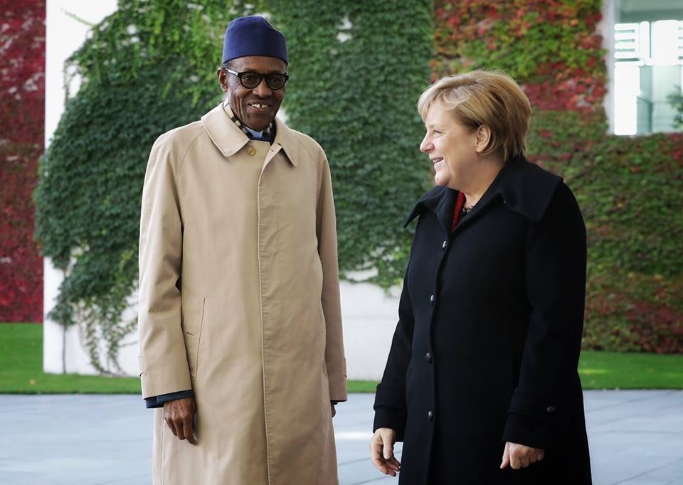 ImageFile: Buhari congratulates Merkel after winning fourth term in office as German chancellor