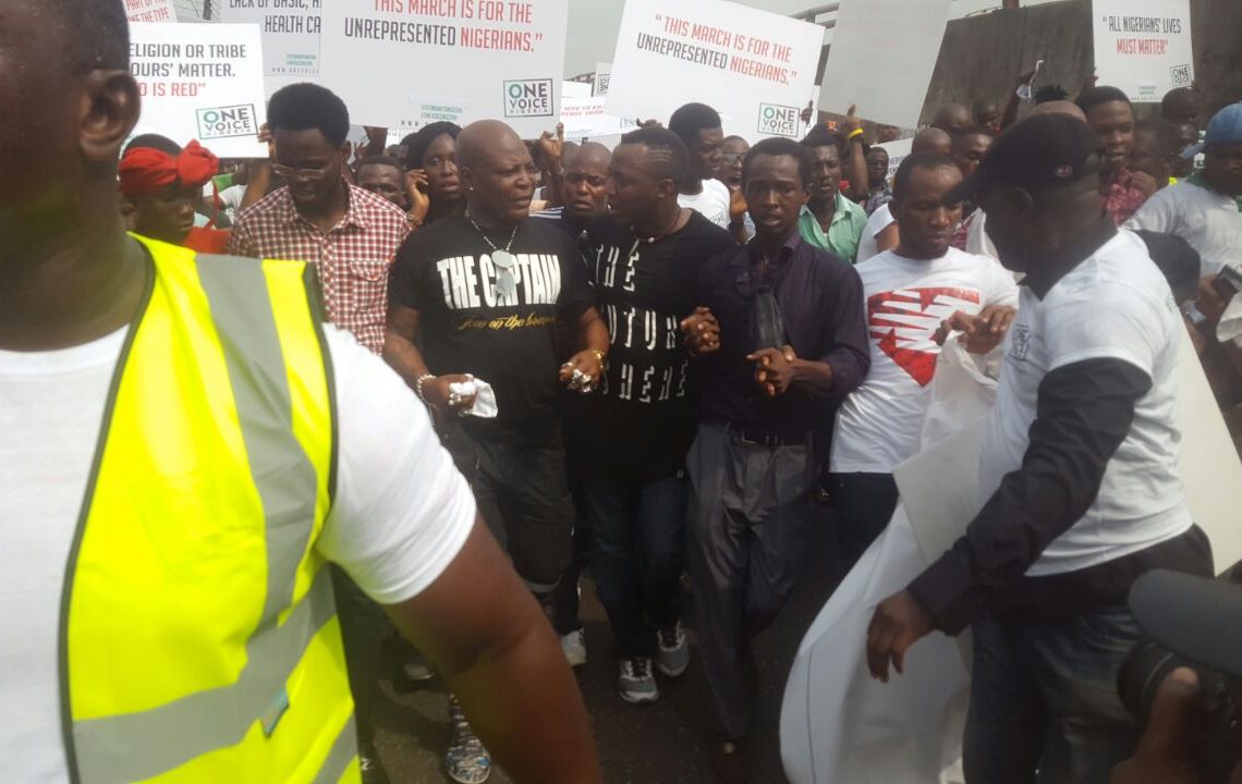 Tight security as #IStandWithNigeria protesters gather at National Stadium