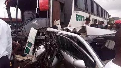 Over 60 escape death as luxury bus, petrol tanker crash in Awka