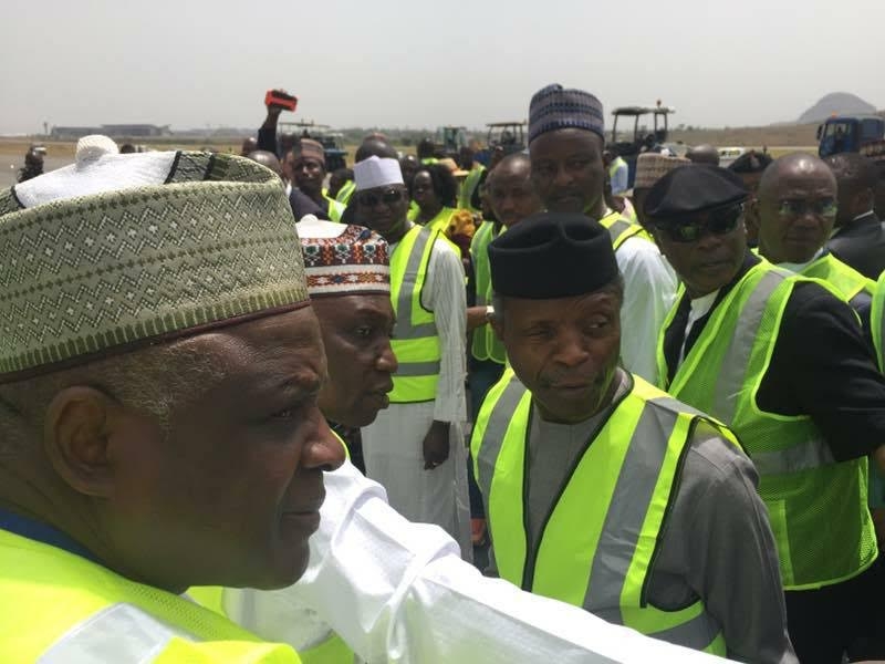 Photos: Osinbajo inspects rehabilitation of Abuja Airport