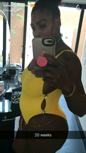 Serena Williams deletes Snapchat photo revealing pregnancy