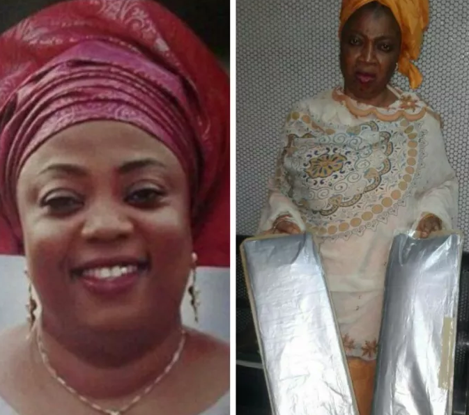 Left: Ariket, who is on the run, and Mrs. Oduyemi on the day of her arrest