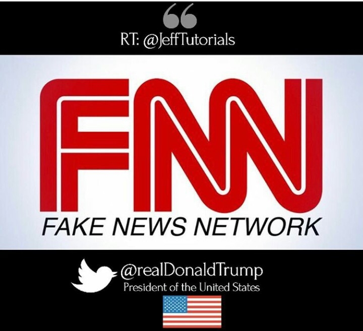 President Trump's Fake News Network CNN logo