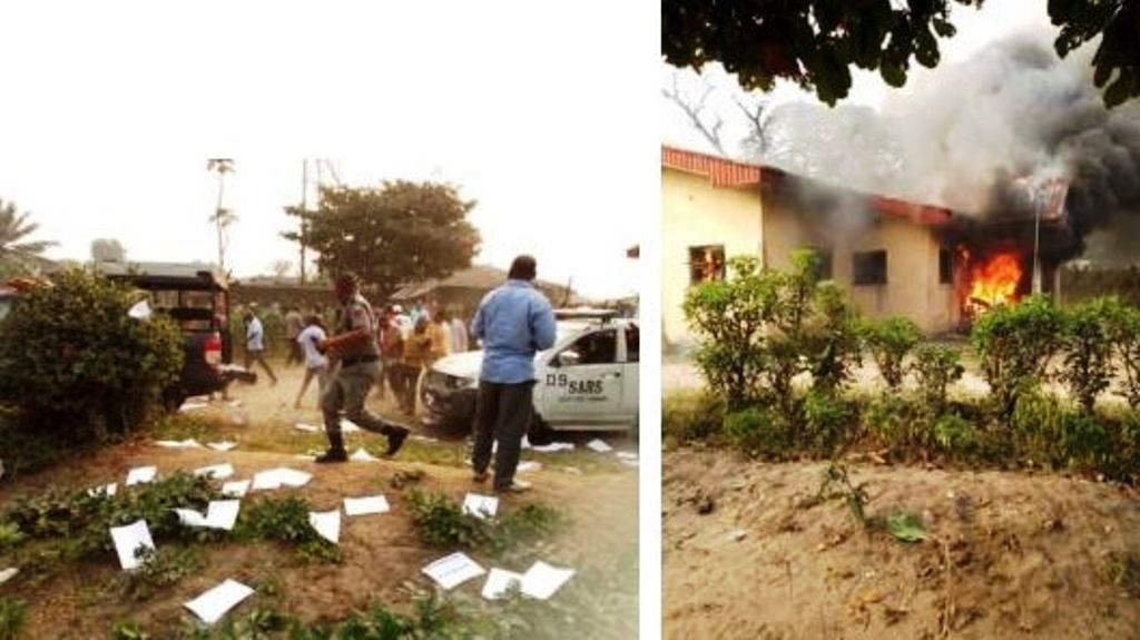 Delta state election: Suspected APC thugs burn down INEC office