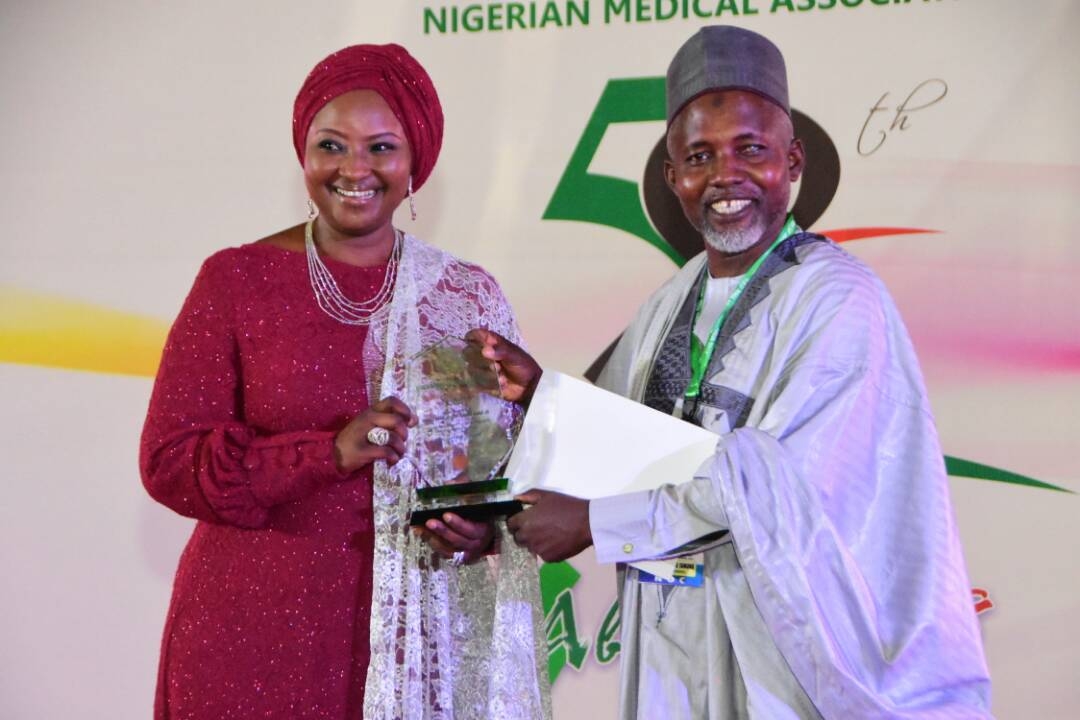 Bagudu's wife, Zainab bags NMA merit award [Photos]