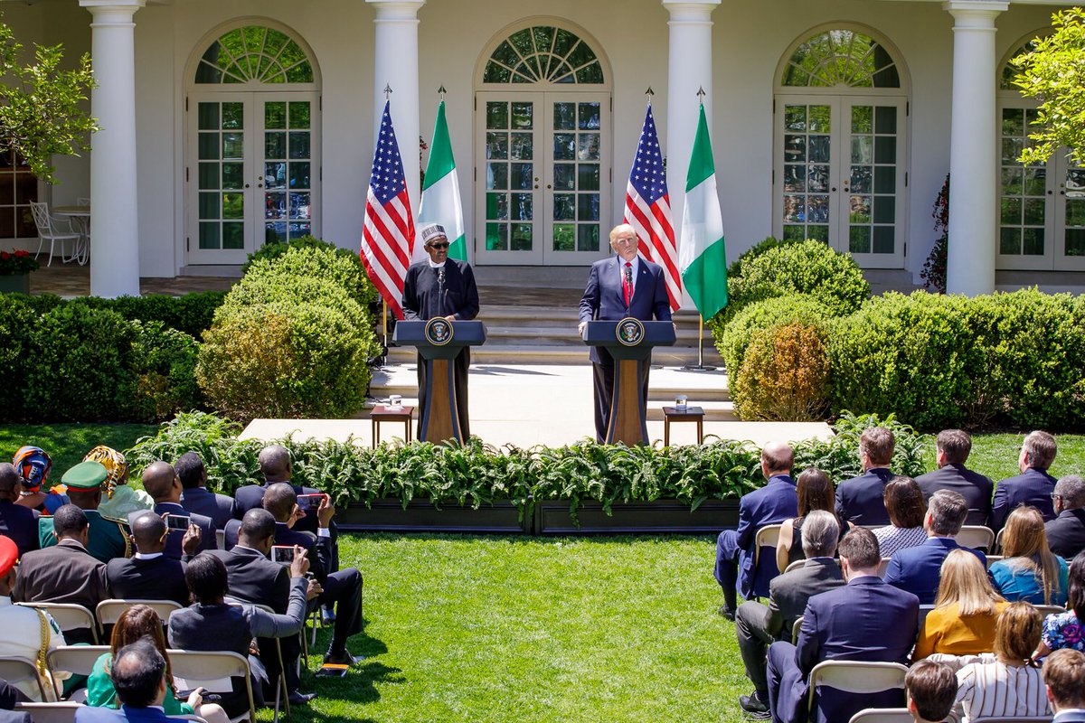 Buhari’s statement at joint press conference with Trump in Washington