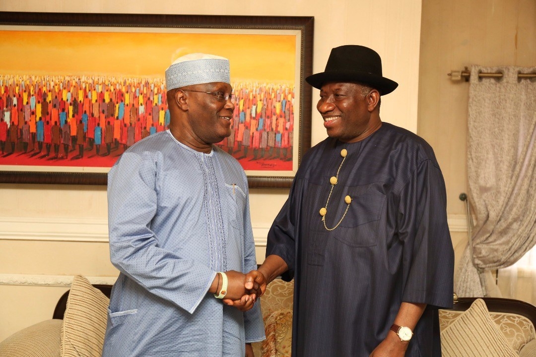 Atiku visits Jonathan, commends ex-president for handing over power peacefully in 2015