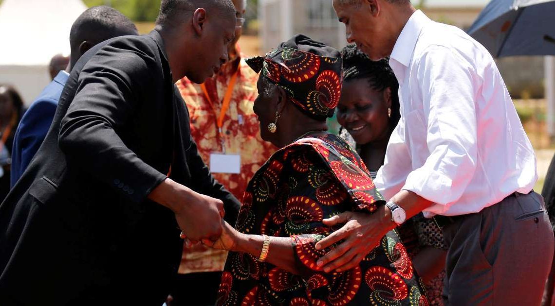 Former US President, Obama dancing with his grandmother on Kenya trip