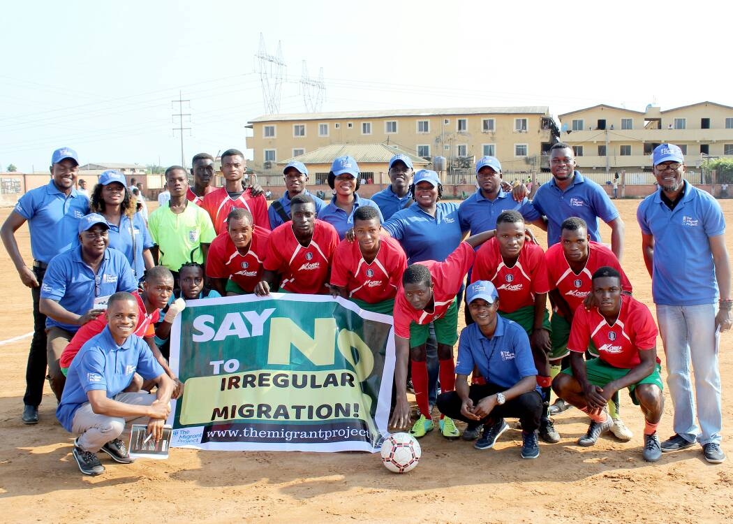 Kick against irregular migration: Group takes campaign to stadium