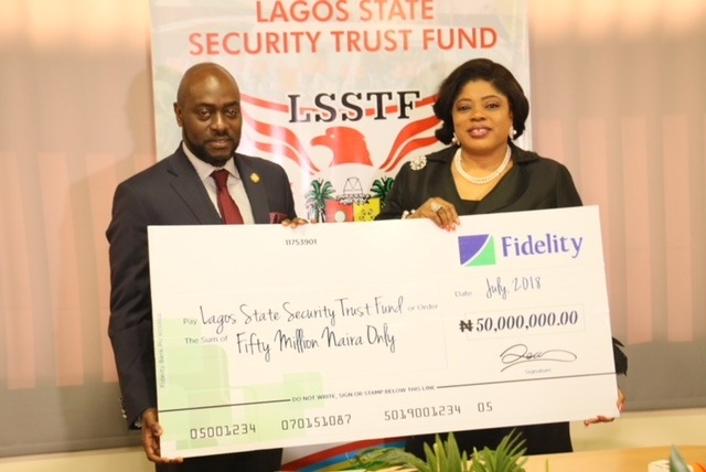 Security: Fidelity Bank donates N50m to Lagos State Security Trust Fund