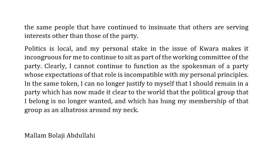 Bolaji Abdullahi resignation from the APC2