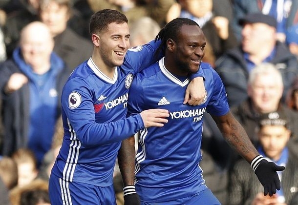 100th Chelsea goal: Moses celebrates Hazard's spectacular performances