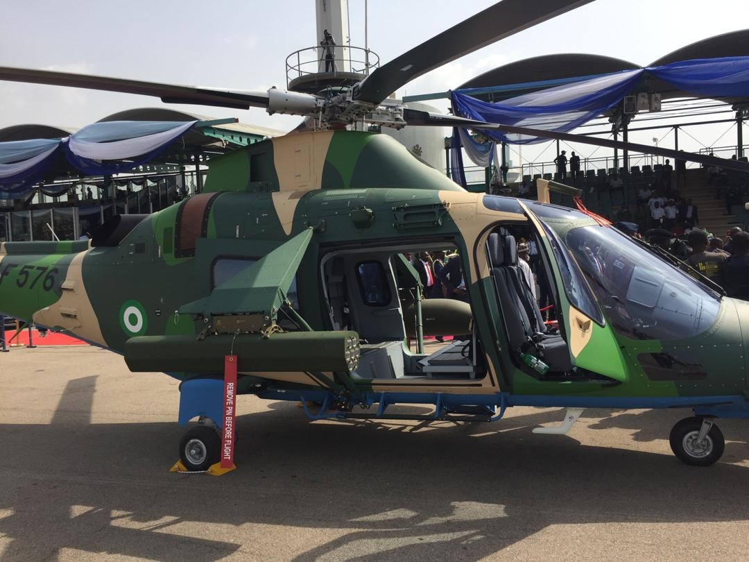 Newly acquired NAF Agusta 109 Power Attack  Helicopter   Photo: Adebayo Animasaun