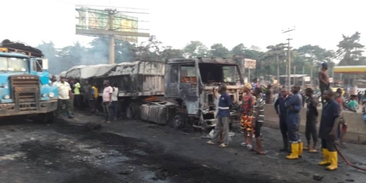 Two die, 17 vehicles burnt in Ogun tanker fire