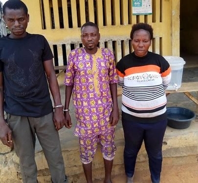 Photo: Couple arrested for using their seven-year-old son for ritual