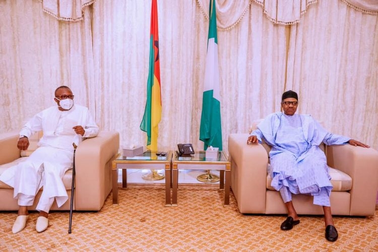 JUST IN: Buhari receives Madagascan COVID-19 Herbal drug from Guinea Bissau’s President [Photo]