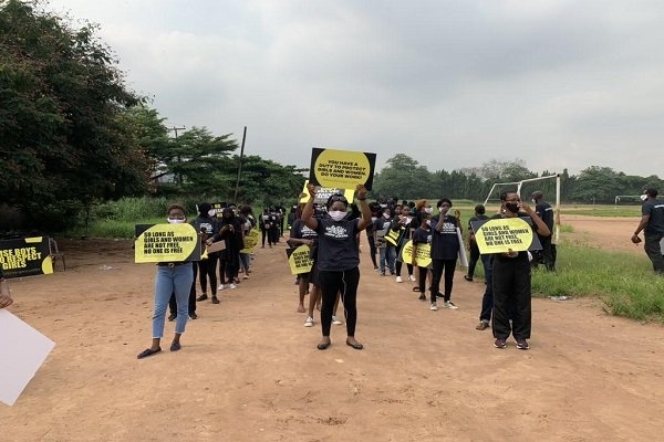 Photos: Protests rock Lagos, Abuja over rising rape cases, sexual assault against women, girls