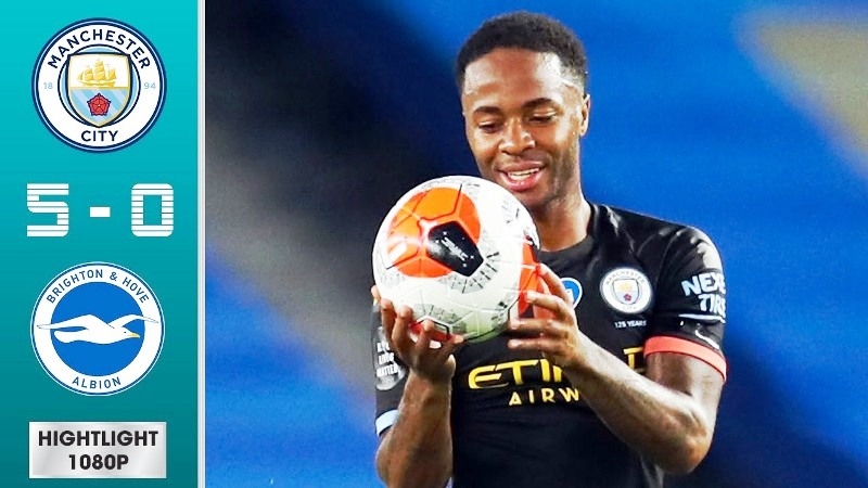 Sterling shines as Manchester City run riot against Brighton