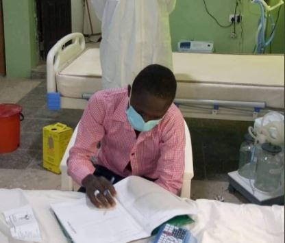 Photo News: COVID-19 positive student in Gombe writes WASSCE in hospital ward