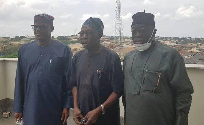 Photo: Ondo PDP guber candidate, Jegede runs to Obasanjo for support