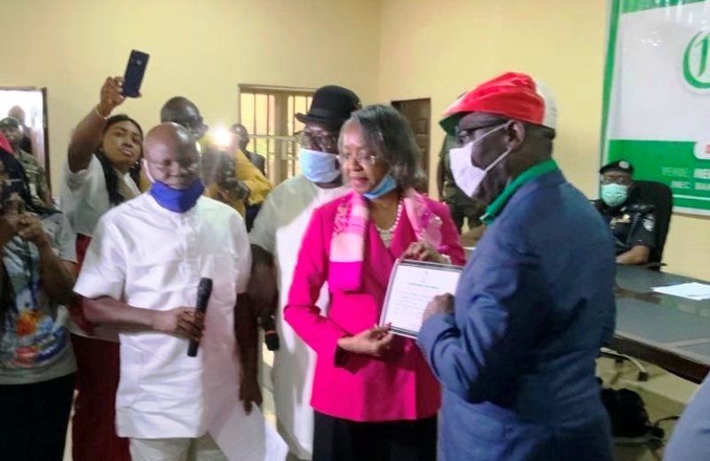 BREAKING: Jubilation in Edo as Obaseki, Shaibu receive certificates of return from INEC [PHOTOS]