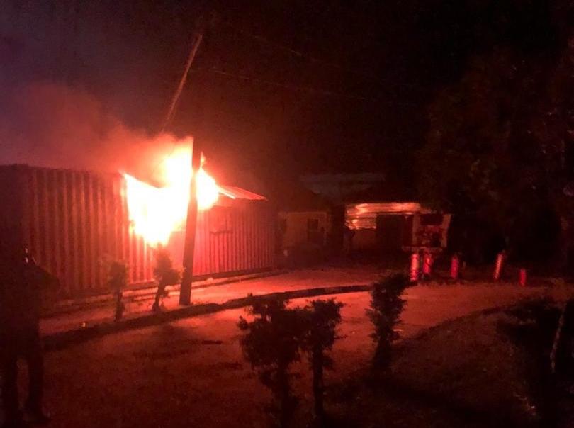BREAKING: Mysterious fire guts Akure INEC office