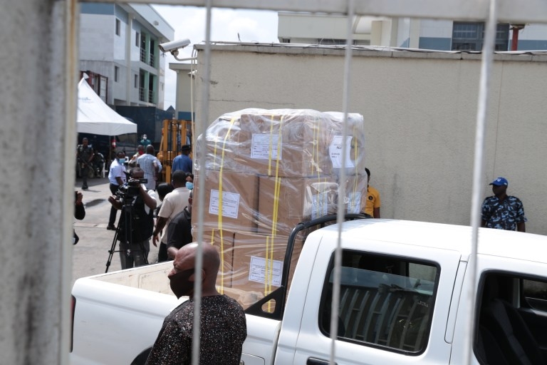 Photos: INEC begins distribution of sensitive materials for Edo poll
