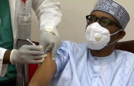BREAKING: Buhari receives COVID-19 vaccine on Live TV