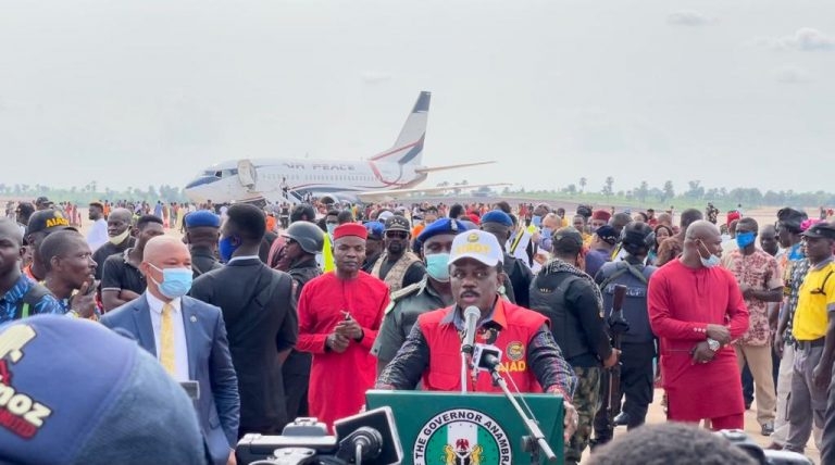 Photo: Excitement as Anambra Airport records maiden flight