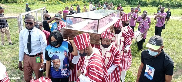Photo: Odumakin’s remains arrive country home as final lying-in-state commences