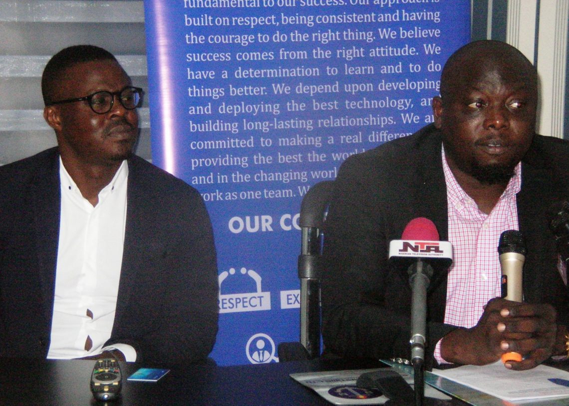From Left, General Secretary, Alumni of Maritime Academy of
Nigeria Oron (AMANO), Capt Garba Gajere and President, Mr Emmanuel
Maiguma during a news conference on the position of AMANO on the
upgrade of the Maritime Academy of Nigeria Oron to a degree awarding
institution, in Lagos.