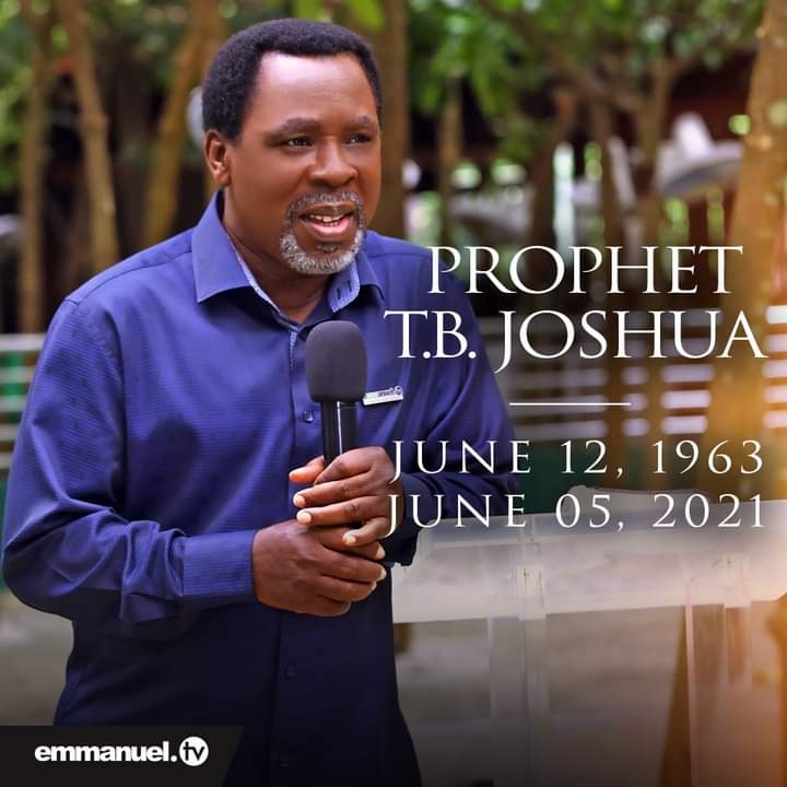 CONFIRMED: Prophet T. B. Joshua is dead