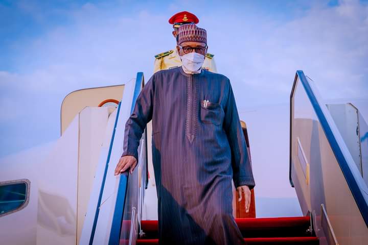 BREAKING: Buhari returns to Nigeria after trip to London