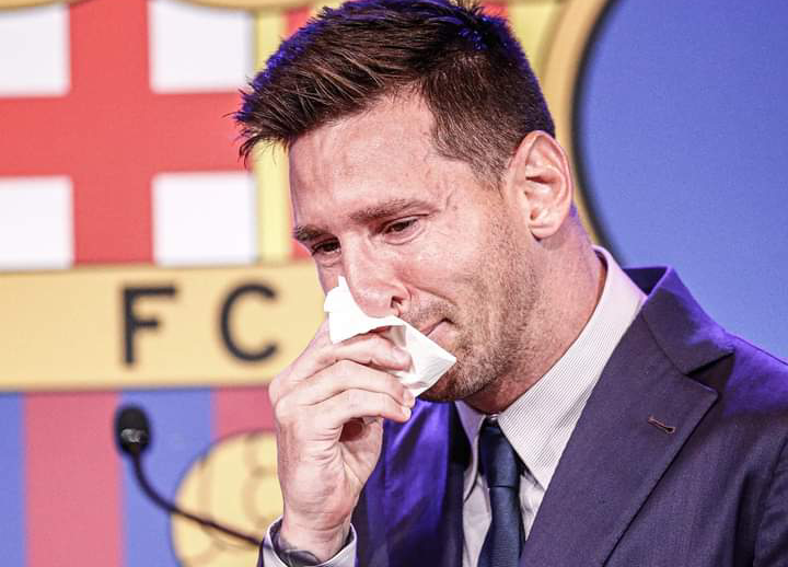 VIDEO: Messi breaks down in tears at farewell press conference