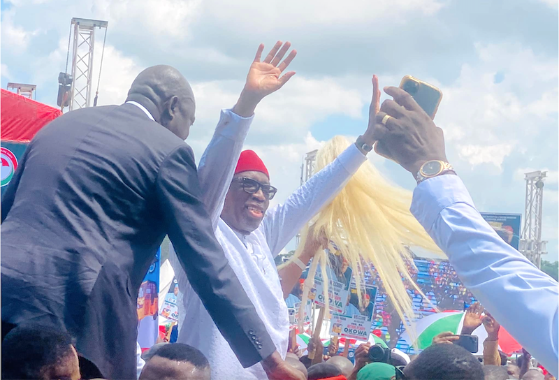 2023: PDP VP Candidate, Okowa receives hero’s welcome in Delta