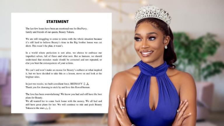 BBNaija 7: Beauty’s mgt team reacts to her disqualification