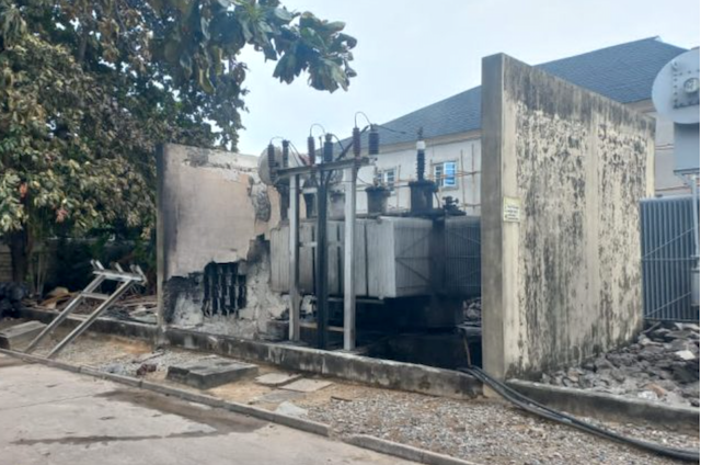 Panic as fire guts power substation in Lagos Island