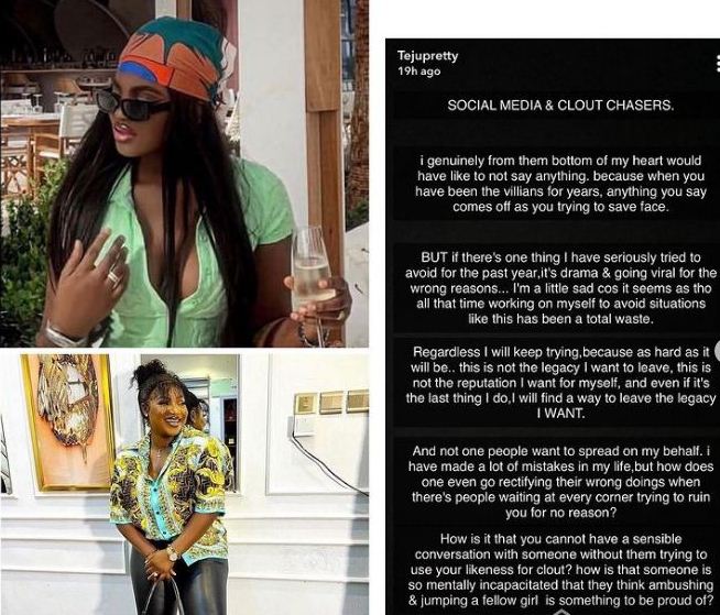 Popular Slay queen, Teju Pretty clears air on her beaten, stripped naked over N150k
