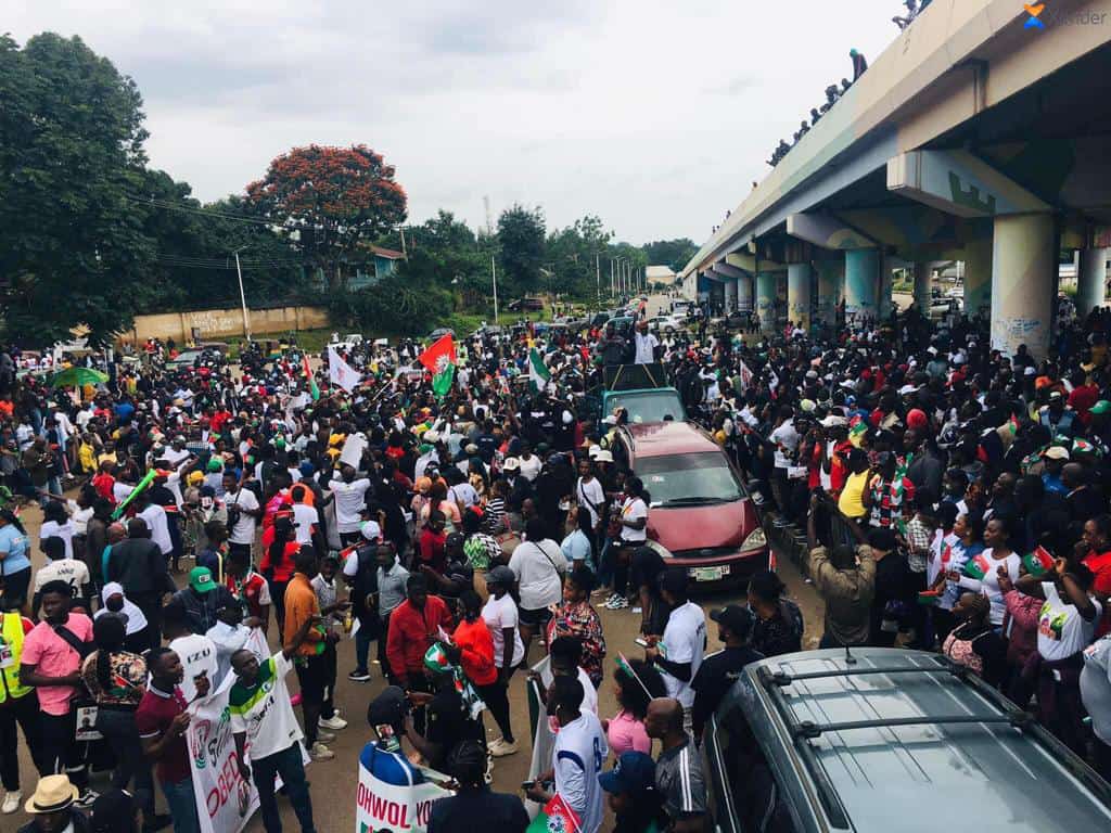 RALLY: Millions of Labour Party supporters gather for Obi, Datti