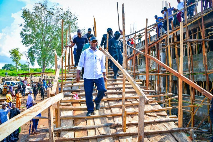 Governor Bello during project inspection