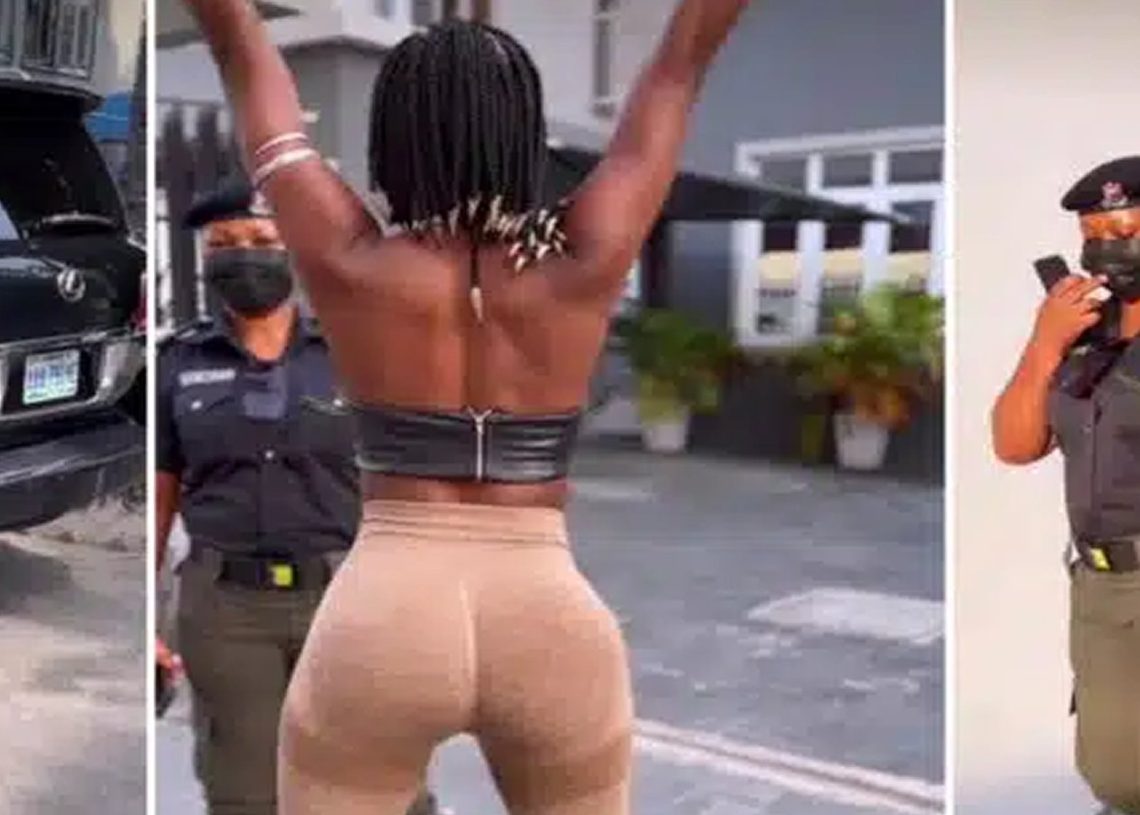 Nigerians react as Korra Obidi twerks in front of police officers