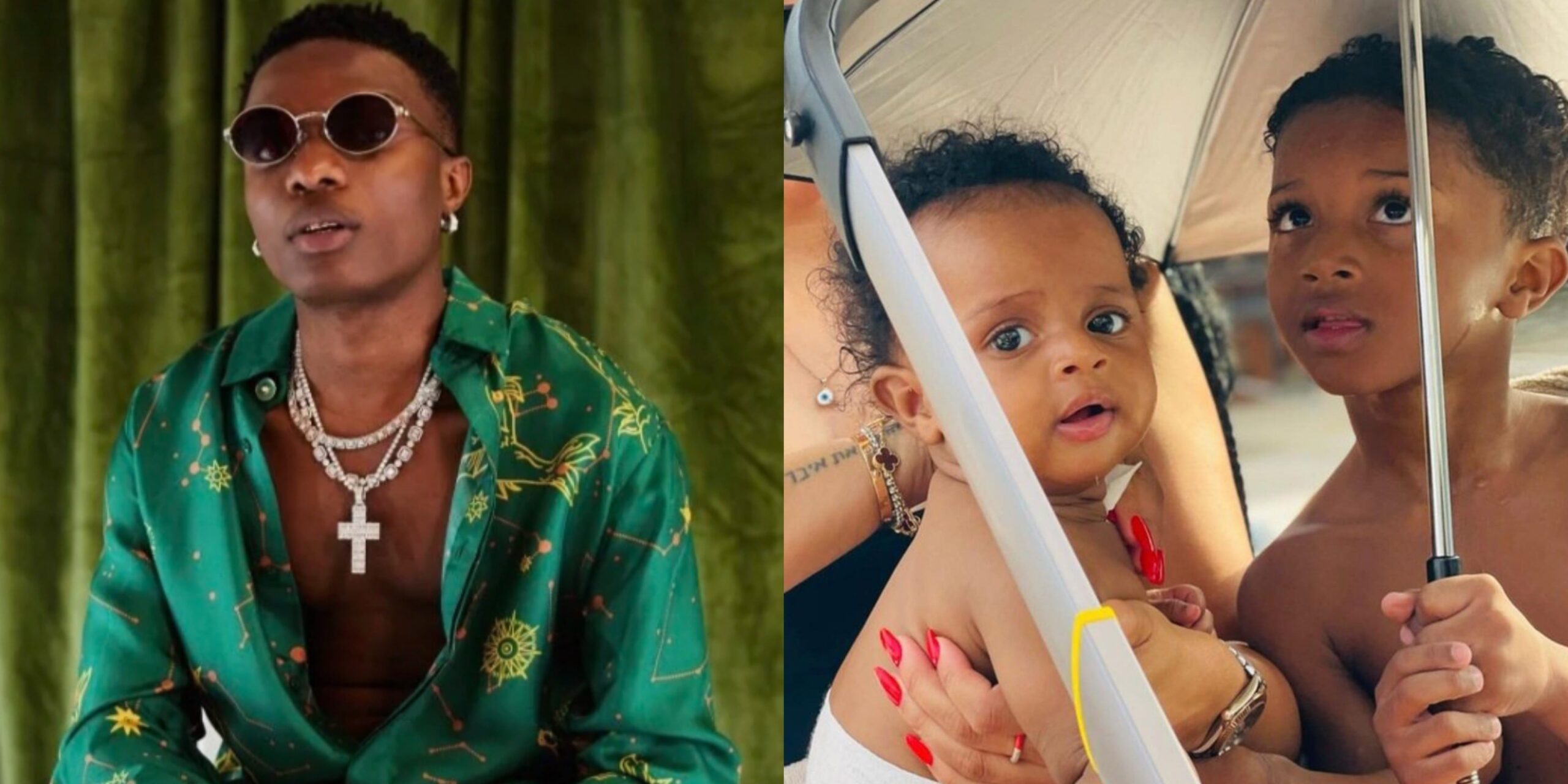Award-winning singer, Wizkid reveals son’s face without much ado