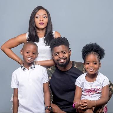 Weeks after announcing separation from wife, Basketmouth reunites with his kids 