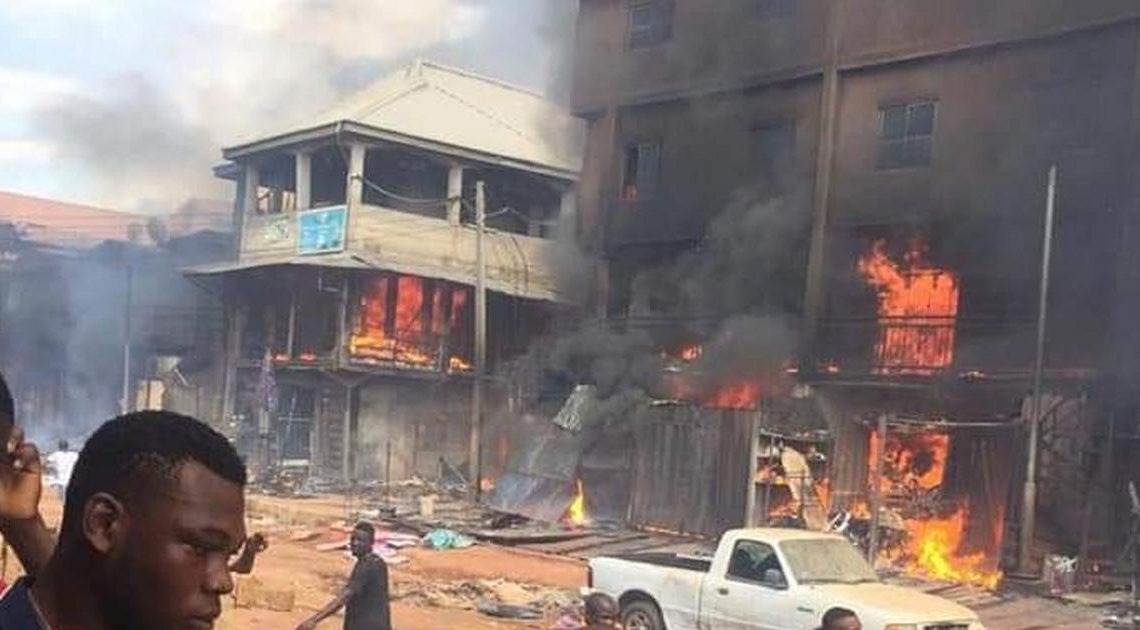 Fire outbreak razes Onitsha main market