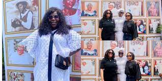 How celebrities stormed Funke Akindele mother’s burial