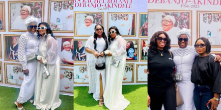 How celebrities stormed Funke Akindele mother’s burial
