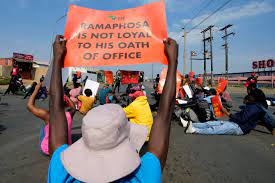 S. Africa: Hundreds hold ralllies to demand Ramaphosa's resignation (PHOTOS)
