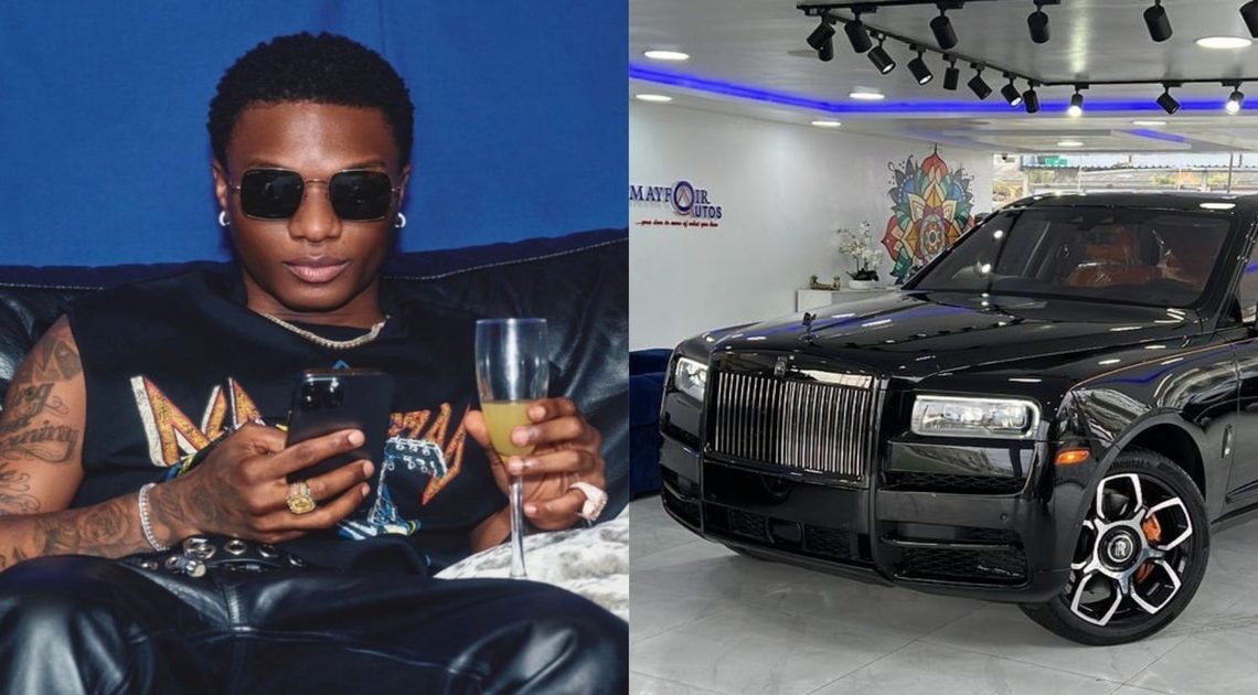 Wizkid takes delivery of new Rolls-Royce Cullinan estimated at 620 million naira