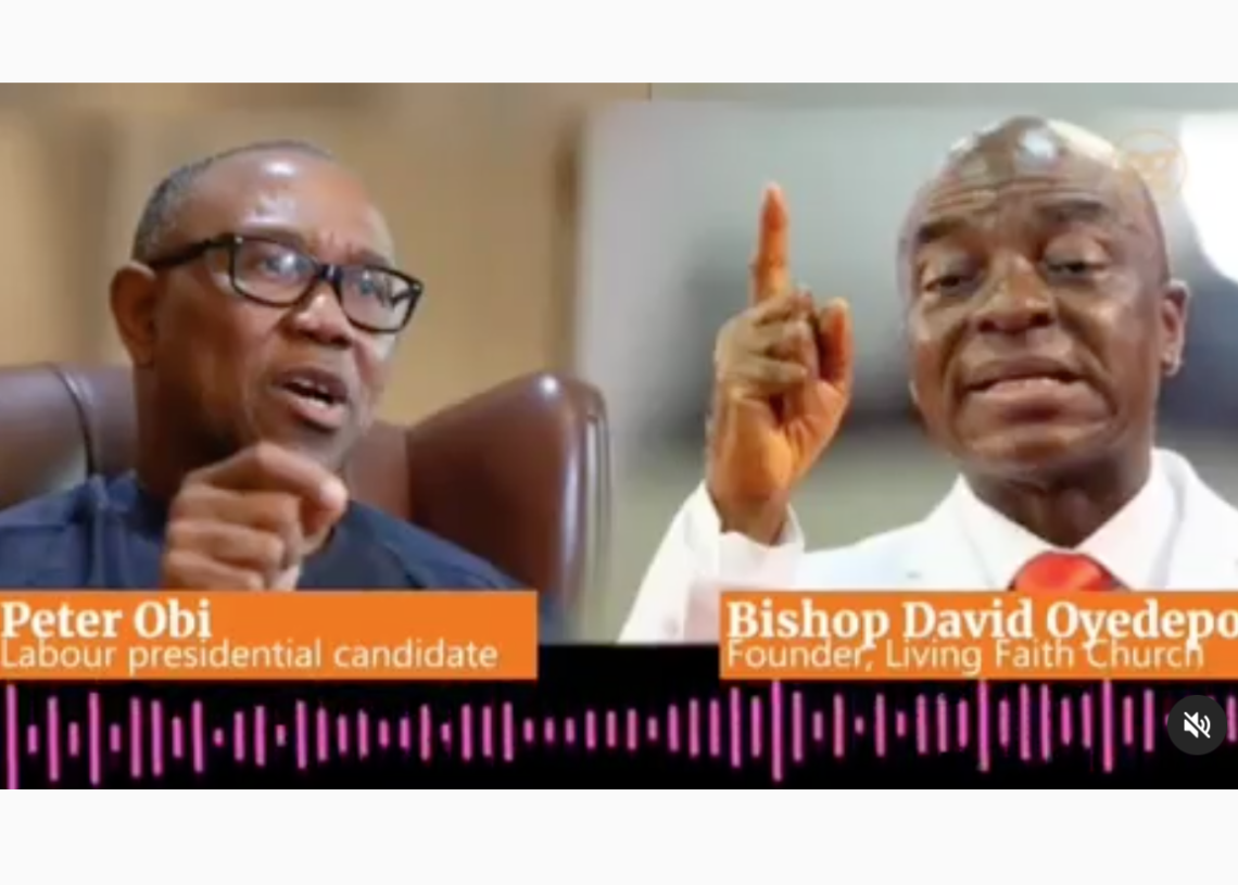 A leaked audio between Peter Obi and David Oyedepo has sparked controversies.