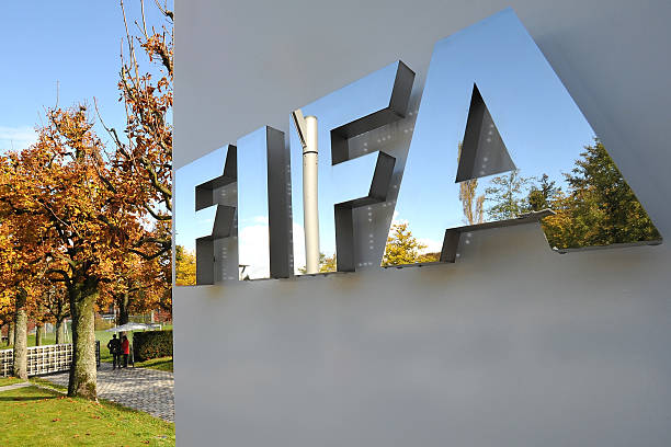 ZURICH, SWITZERLAND - OCTOBER 20:  The FIFA logo is seen outside the FIFA headquarters prior to the FIFA Executive Committee Meeting on October 20, 2011 in Zurich, Switzerland. During their third meeting of the year, held over two days, the FIFA Executive Committee will approve the match schedules for the FIFA Confederations Cup Brazil 2013 and the 2014 FIFA World Cup Brazil.  (Photo by Harold Cunningham/Getty Images)